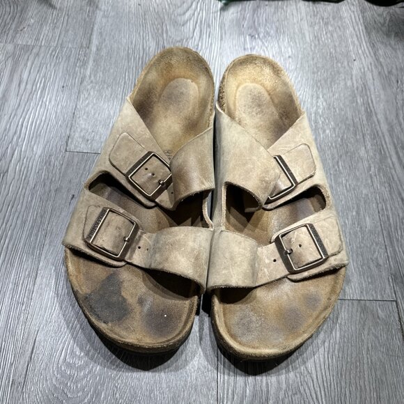Birkenstock Arizona BS Sandals Mens Sz 11 EU 44 Habana Leather Slip On main image 6
